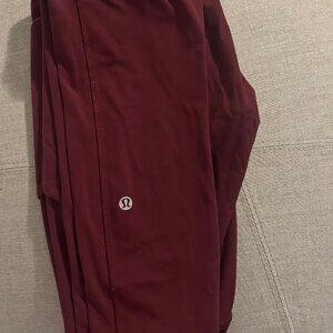 Lululemon - Tights - Fast and Free High-Rise Crop - Burgundy Size 4